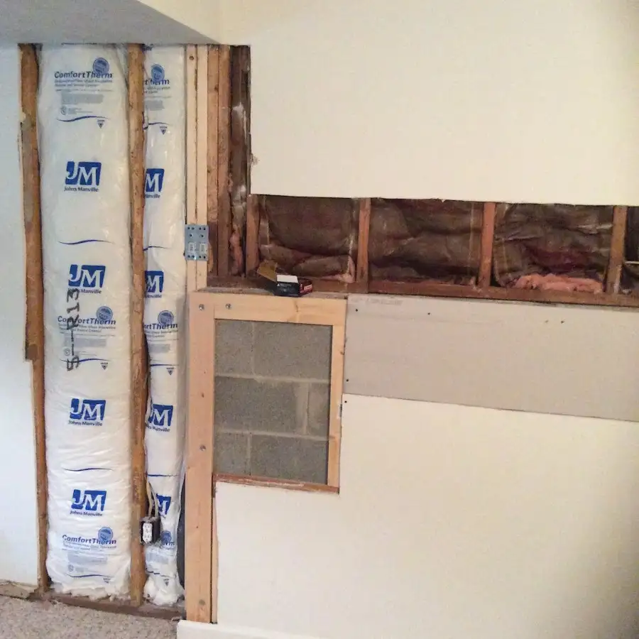 Wall insulation replacement during Odor Removal & Deodorization in Glocester